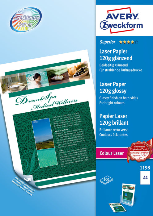EAN 4004182027097 - Avery Premium Colour Laser Photo Paper 120 g/m² papel para impresora de inyección de tinta A4 (210x297 mm imagen 1