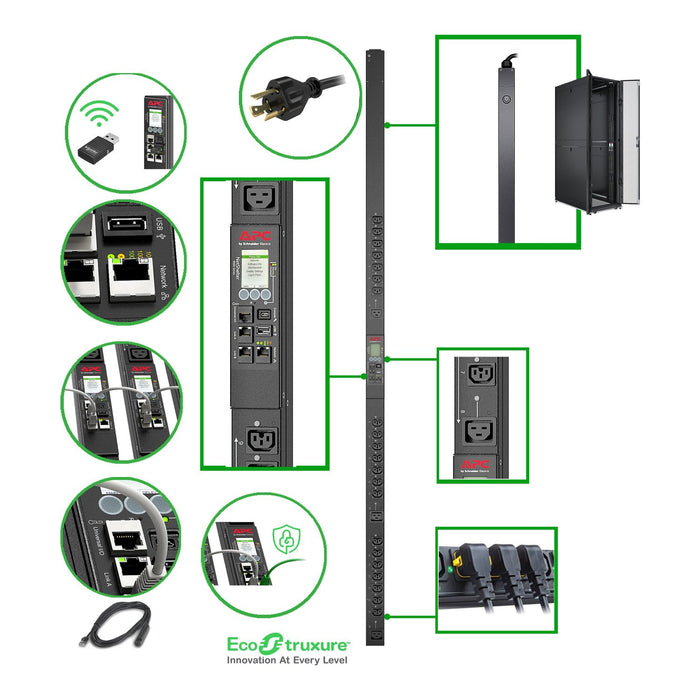 EAN 731304356301 - APC NetShelter 9000 unidad de distribución de energía (PDU) 24 salidas AC 0U Negro imagen 14