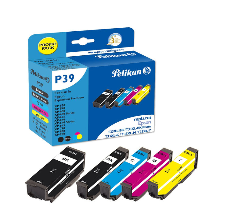 EAN 4018474709110 - Pelikan P39 cartucho de tinta 5 pieza(s) Compatible Alto rendimiento (XL) Negro, Cian, Magenta, Foto negr imagen 1