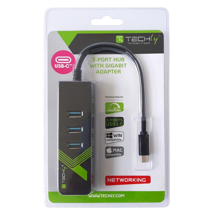 EAN 8051128105810 - Techly IDATA USB-ETGIGA-3C2 base para portátil y replicador de puertos USB 3.2 Gen 1 (3.1 Gen 1) Type-C N imagen 2