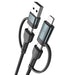 EAN 5903108680363 - 3MK 5903108680363 cable USB USB 2.0 1 m USB A/USB C USB C/Lightning 0,48 Gbit/s 60 W Negro imagen 2