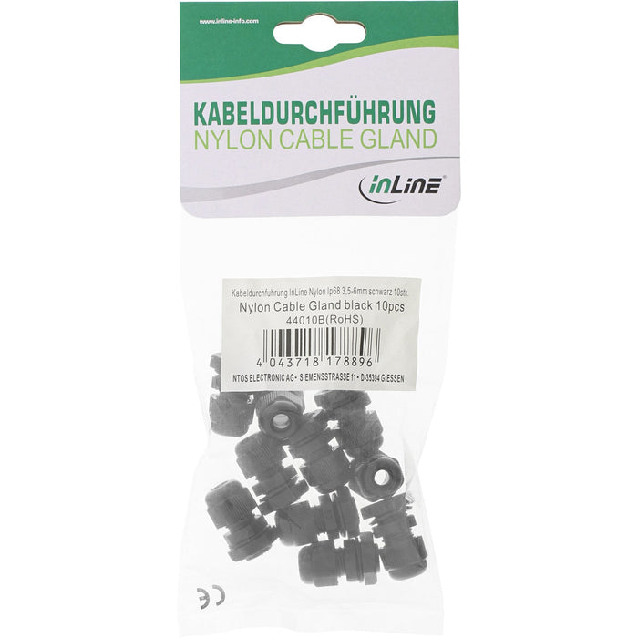 EAN 4043718178896 - InLine 44010B presilla Neopreno, Nylon Negro 10 pieza(s) imagen 8