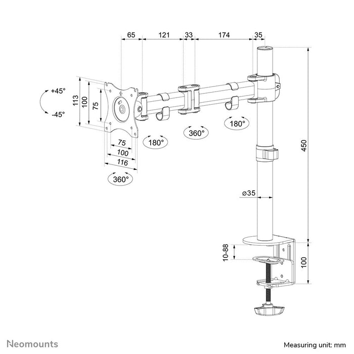 EAN 8717371445249 - Neomounts NM-D135SILVER soporte para monitor 76,2 cm (30") Escritorio Plata imagen 9
