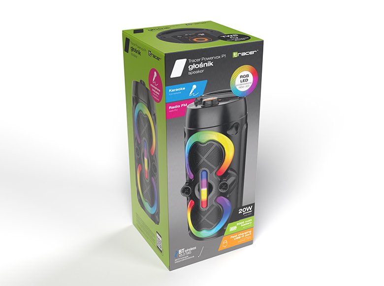 EAN 5907512877258 - Tracer POWERVOX P1 TWS BT Altavoz portátil estéreo Negro 20 W imagen 14