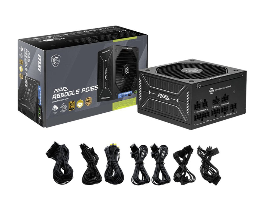 EAN 4711377292306 - MSI MAG A650GLS PCIE5 unidad de fuente de alimentación 650 W 24-pin ATX ATX Negro imagen 5