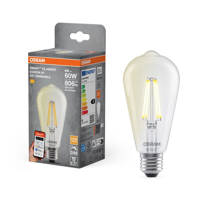 EAN 4099854530043 - Osram SMART+ lámpara LED Blanco cálido 2400 K 6 W E27 F imagen 5