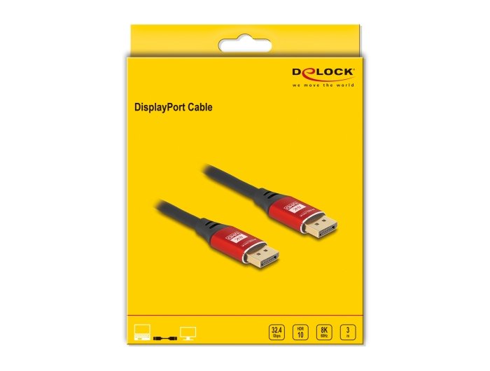 EAN 4043619806065 - DeLOCK 80606 cable DisplayPort Negro, Rojo imagen 3