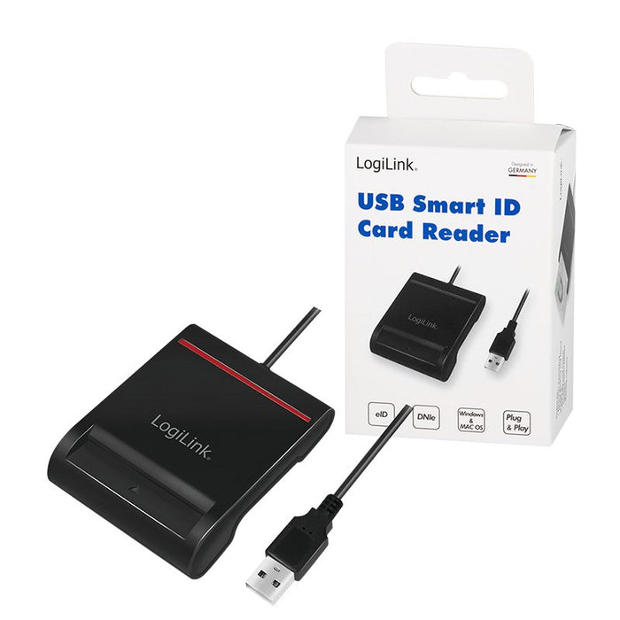 EAN 4052792062298 - LogiLink CR0047 lector de tarjeta inteligente Interior USB 2.0 Negro imagen 9