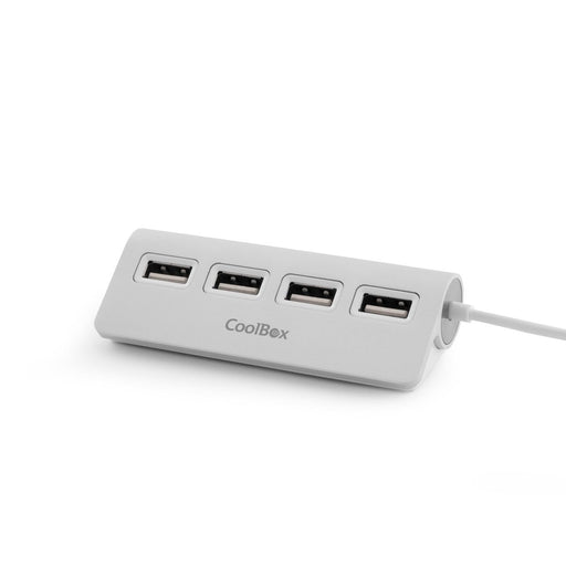 EAN 8436556141829 - CoolBox HUBCOO4ALU2 hub de interfaz USB 2.0 480 Mbit/s Plata imagen 1