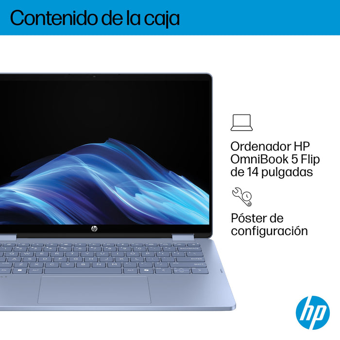 EAN 199251190094 - HP OmniBook 5 Flip 14-fp0024ns Intel Core 7 150U Portátil 35,6 cm (14") Pantalla táctil 2K 16 GB LPDDR5-SD imagen 4