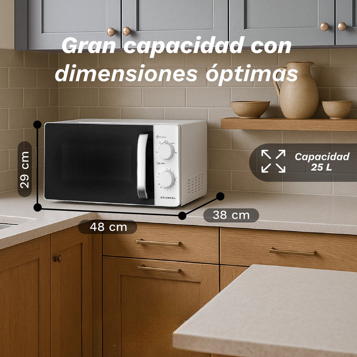 EAN 8426156019154 - Grunkel MW-25EASY microondas Blanco Solo microondas Encimera 25 L 850 W imagen 8