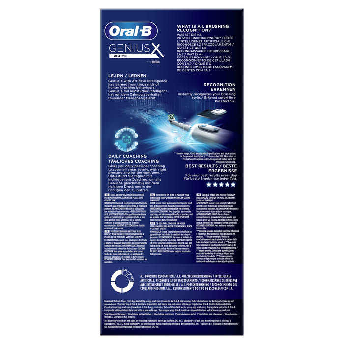 EAN 4210201396901 - Oral-B Genius X 80354126 cepillo eléctrico para dientes Adulto Cepillo de dientes oscilante Blanco imagen 3