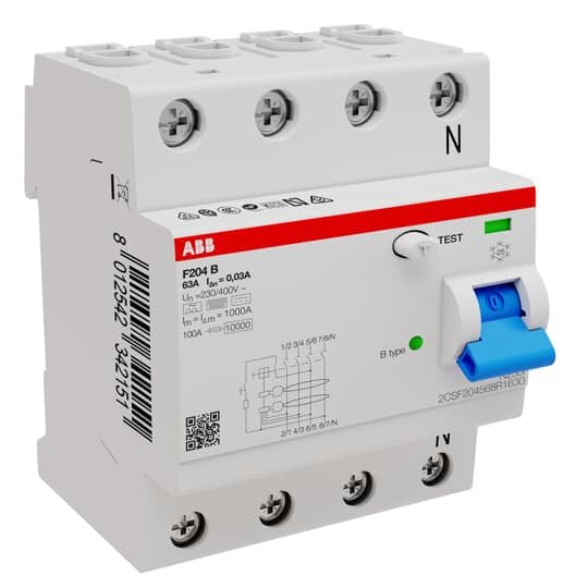 EAN 8012542342151 - ABB F204 B-63/0.03 corta circuito Interruptor diferencial 4 imagen 3