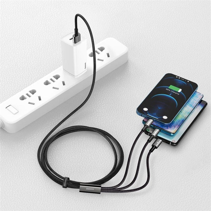 EAN 6953156204973 - Baseus Tungsten Gold 3-in-1 cable USB USB 2.0 1,5 m USB A USB C/Micro USB A/Lightning Negro imagen 9