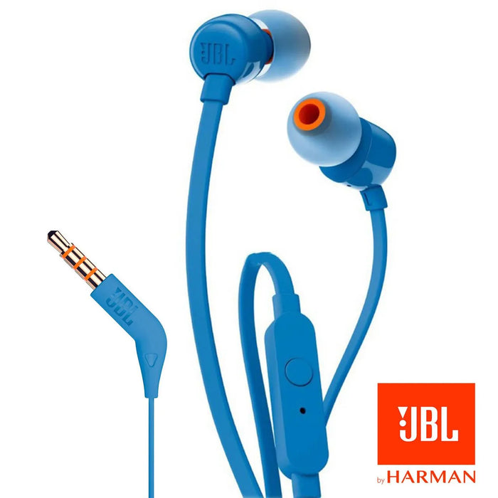 Auriculares Intrauditivos Jbl T110 Con Micrófono Jack 3.5 Azul