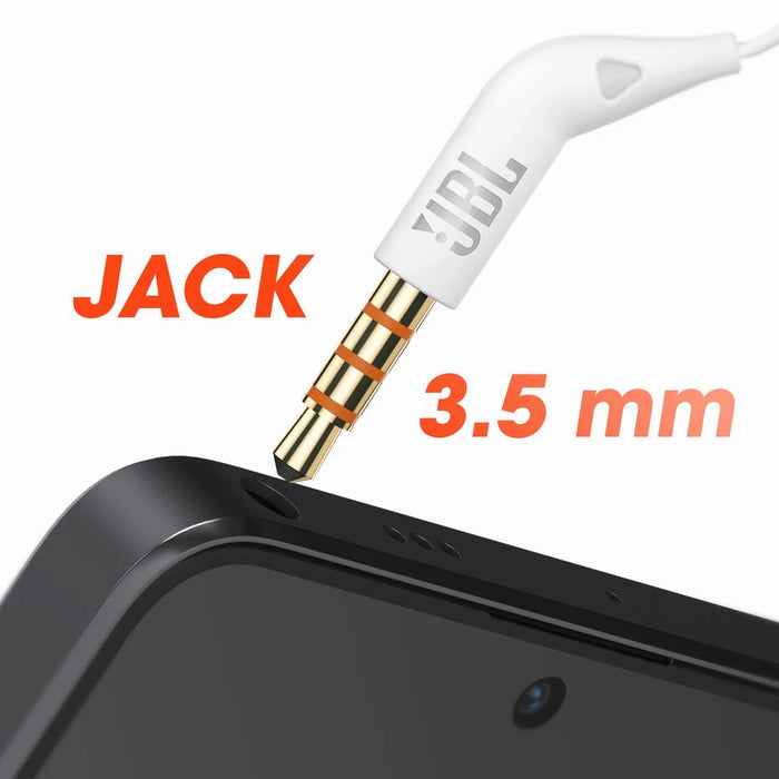 Auriculares Intrauditivos Jbl T110 Con Micrófono Jack 3.5 Blanco