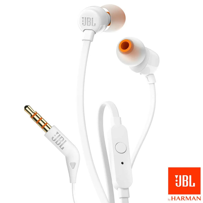 Auriculares Intrauditivos Jbl T110 Con Micrófono Jack 3.5 Blanco