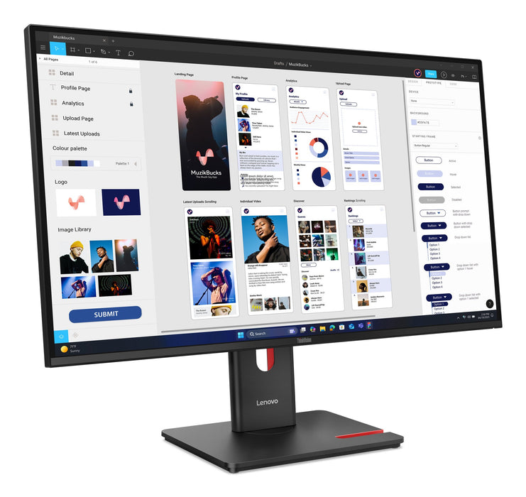 EAN 0198156726681 - Lenovo ThinkVision T32UD-40 pantalla para PC 80 cm (31.5") 3840 x 2160 Pixeles 4K Ultra HD LCD Negro imagen 4