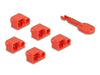 EAN 4043619209293 - DeLOCK 20929 bloqueador de puerto Bloqueador de puerto + clave RJ-45 Rojo Plástico 11 pieza(s) imagen 1