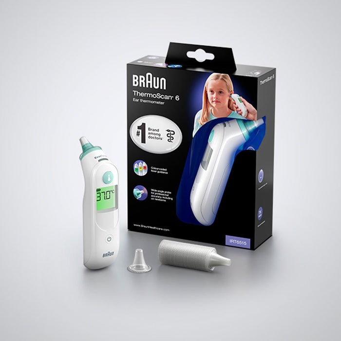 EAN 4022167652300 - Braun ThermoScan 6 Termómetro de contacto Blanco Oído Botones imagen 3