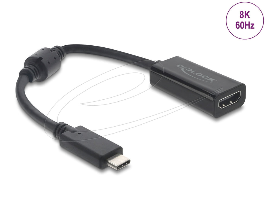 EAN 4043619610853 - DeLOCK 61085 adaptador de cable de vídeo 0,15 m USB Tipo C HDMI Negro imagen 1