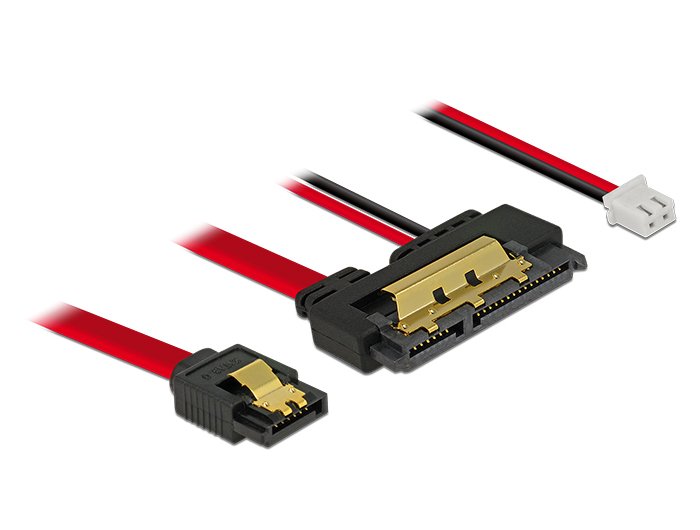 EAN 4043619852383 - DeLOCK 85238 cable de SATA 0,1 m SATA 7-pin + Molex (4-pin) SATA 22-pin Negro imagen 1