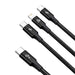 EAN 6953156204294 - Baseus Rapid 3-in-1 cable USB 1,5 m USB A USB C/Micro USB A/Lightning Negro imagen 2
