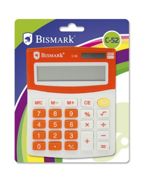 EAN 8430173241115 - Bismark 324111 calculadora Bolsillo Calculadora básica Naranja, Blanco imagen 1