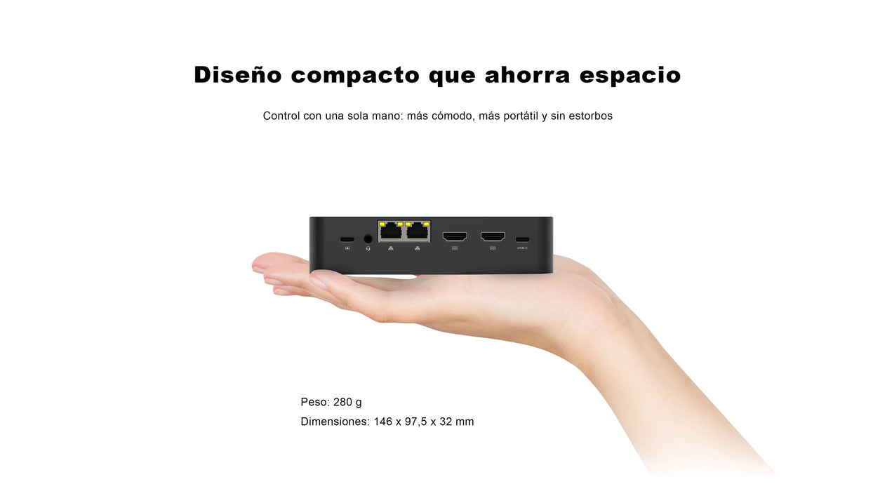 EAN 8436588883667 - Leotec LEMPC23 PC/estación de trabajo barebone Cubo Negro N150 3,6 GHz imagen 5
