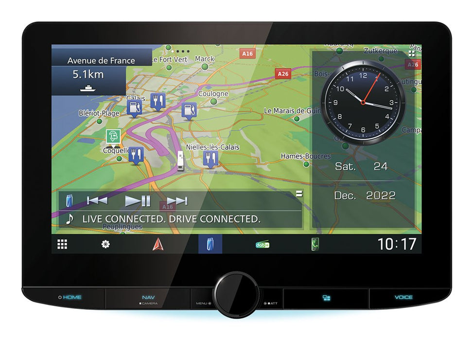 EAN 19048234827 - Kenwood Electronics DNR992RVS navegador De mano 25,6 cm (10.1") LED Pantalla táctil 3,25 kg Negro imagen 1
