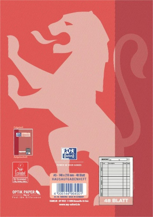 EAN 4006144964501 - Oxford 100057950 cuaderno y block A5 Azul imagen 4