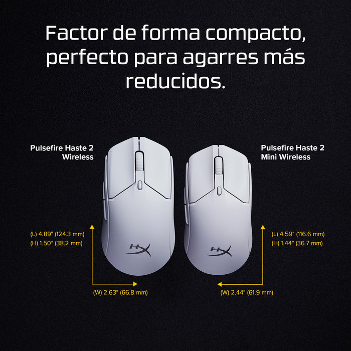 EAN 0197192120224 - HyperX Pulsefire Haste 2 Mini Wireless White Gaming Mouse ratón Juego Ambidextro RF Wireless + Bluetooth  imagen 3