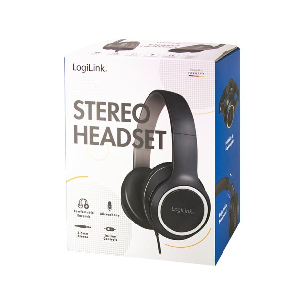 EAN 4052792063097 - LogiLink HS0053 auricular y casco Auriculares Alámbrico Diadema Llamadas/Música Negro, Plata imagen 9