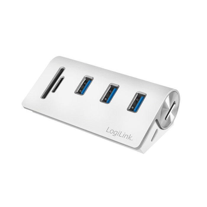 EAN 4052792053029 - LogiLink CR0045 hub de interfaz USB 3.2 Gen 1 (3.1 Gen 1) Type-A 5000 Mbit/s Plata imagen 2