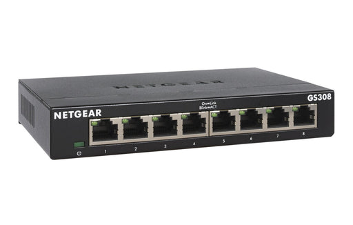 EAN 0606449140149 - NETGEAR GS308-300PES switch No administrado L2 Gigabit Ethernet (10/100/1000) Negro imagen 1