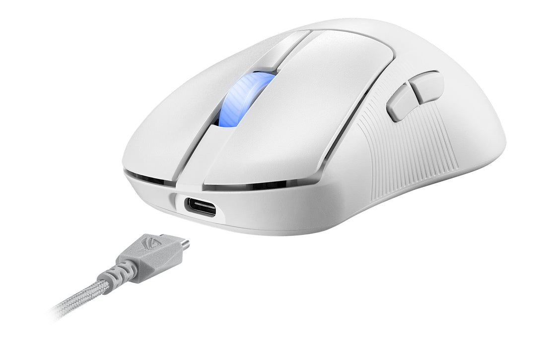 EAN 4711387394618 - ASUS ROG Keris II Ace Wireless AimPoint White ratón Juego mano derecha RF Wireless + Bluetooth + USB Type imagen 7
