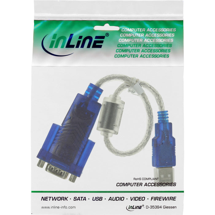 EAN 4043718111091 - InLine 4043718111091 USB Sub-D Azul, Gris, Transparente imagen 2