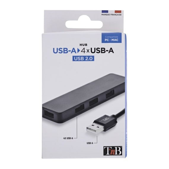 EAN 3303170114858 - T'nB HUBUSBFIRST base para portátil y replicador de puertos Alámbrico USB 2.0 Negro imagen 5
