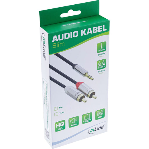 EAN 4043718235971 - InLine 99245 cable de audio 5 m 3,5mm 2 x RCA Negro imagen 2