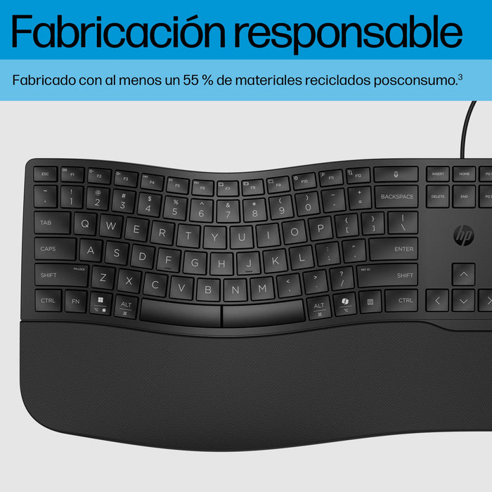 EAN 0197498232683 - HP 485 Comfort Wired Keyboard teclado Oficina USB Negro imagen 5