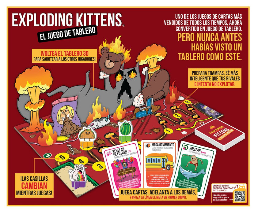 EAN 0810171410634 - Asmodee Exploding Kittens EKIBG01ES juego de tablero Exploding Kittens: The Board Game 20 min Juego de me imagen 4