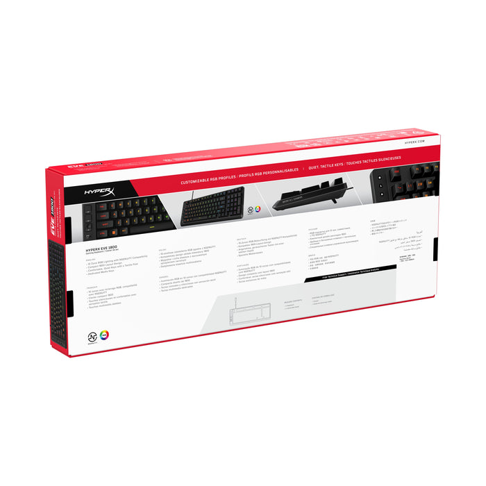 EAN 198990307855 - HyperX Eve 1800 teclado Juego USB Negro imagen 11