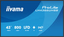 EAN 4948570128204 - iiyama LH4366UHSB-B1AG pantalla de señalización Pantalla plana para señalización digital 109,2 cm (43") L imagen 1