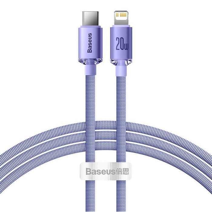 EAN 6932172602765 - Baseus Crystal Shine cable de teléfono móvil Púrpura 1,2 m USB C Lightning imagen 1