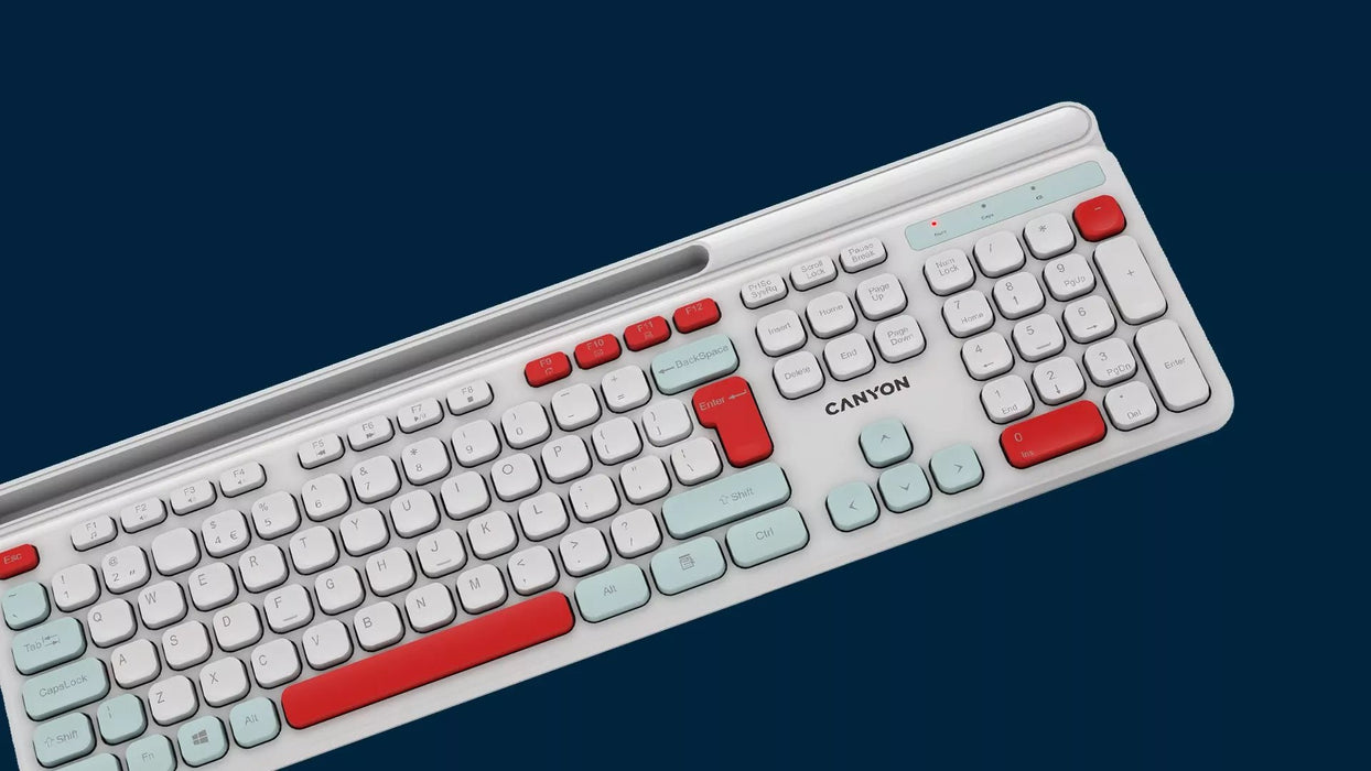 EAN 5291485015671 - Canyon HSET-W5 teclado Ratón incluido Hogar / Oficina RF inalámbrico QWERTY Inglés de EE. UU. Blanco imagen 9