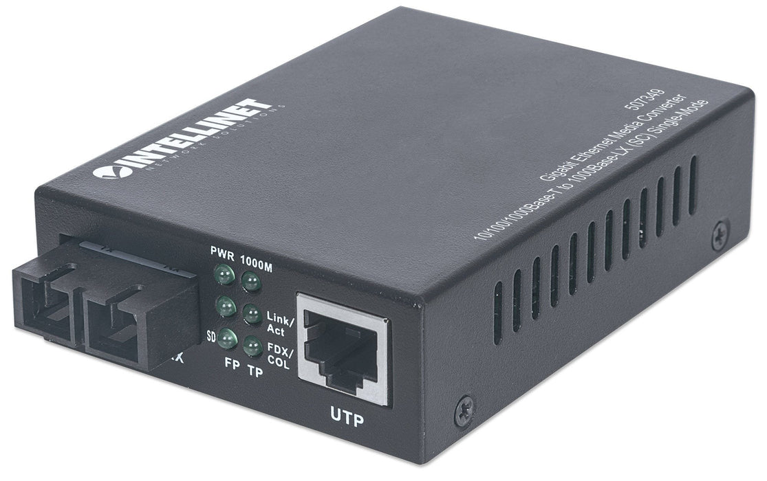EAN 0766623507349 - Intellinet 507349 convertidor de medio 1000 Mbit/s 1310 nm Monomodo Negro imagen 1