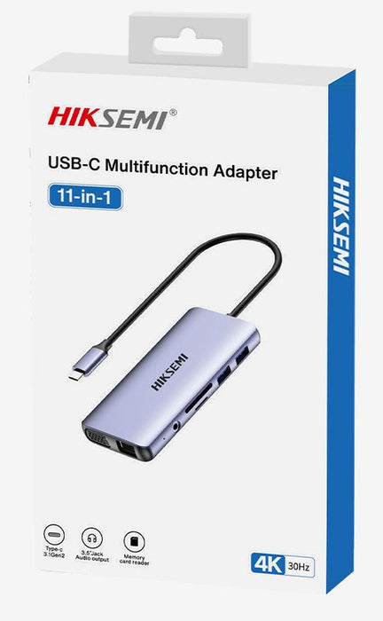 EAN 6974202728526 - Hikvision HS-HUB-DS11 base para portátil y replicador de puertos Alámbrico USB Tipo C Gris imagen 4