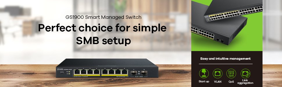 EAN 0760559129453 - Zyxel GS1900-10HP switch Gestionado L2 Gigabit Ethernet (10/100/1000) Energía sobre Ethernet (PoE) Negro imagen 6