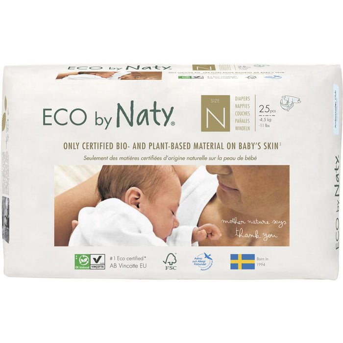 Eco By Naty Diapers Nb 0-4,5kg 25 Pcs.