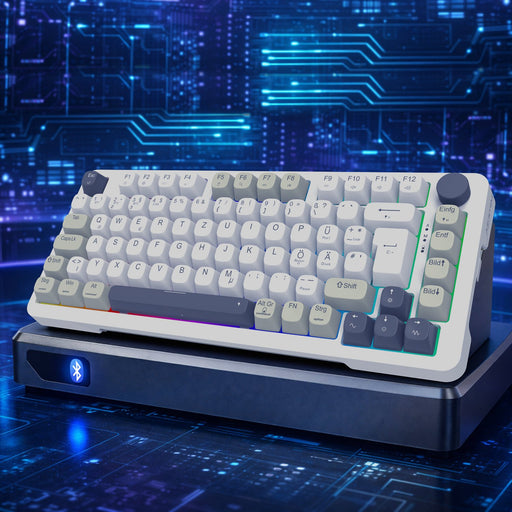 EAN 8681949016998 - Inca IKG-455 teclado Juego USB + RF Wireless + Bluetooth QWERTY Alemán Blanco imagen 2